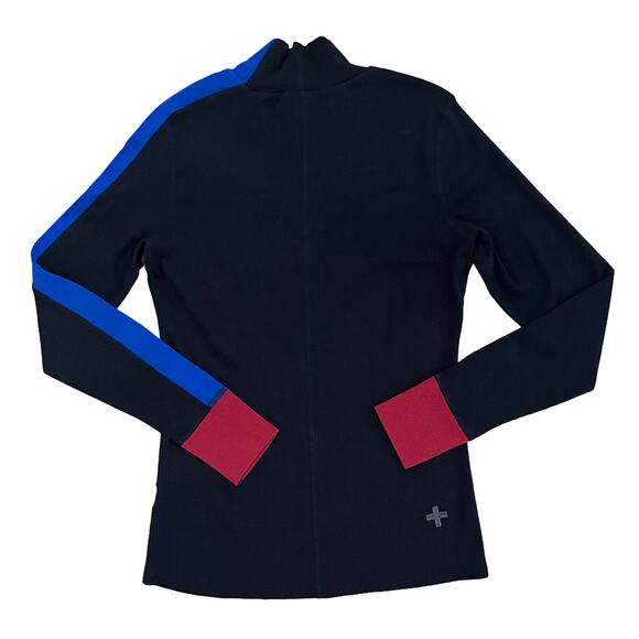 Alp N Rock Freestyle Mock Neck Top Women M Organic Ribbed Knit Baselayer Ski NEW - Picture 11 of 13